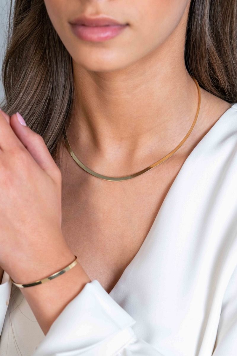 ZINZI Verguld Zilveren Ketting 40-45 cm - ZIC2292G