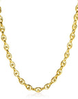 Zinzi gold plated zilveren koffieboon schakelketting 45cm 5mm breed ZIC2340G, exclusief en kwalitatief hoogwaardig. Ontdek nu!
