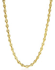 Zinzi gold plated zilveren koffieboon schakelketting 45cm 5mm breed ZIC2340G, exclusief en kwalitatief hoogwaardig. Ontdek nu!