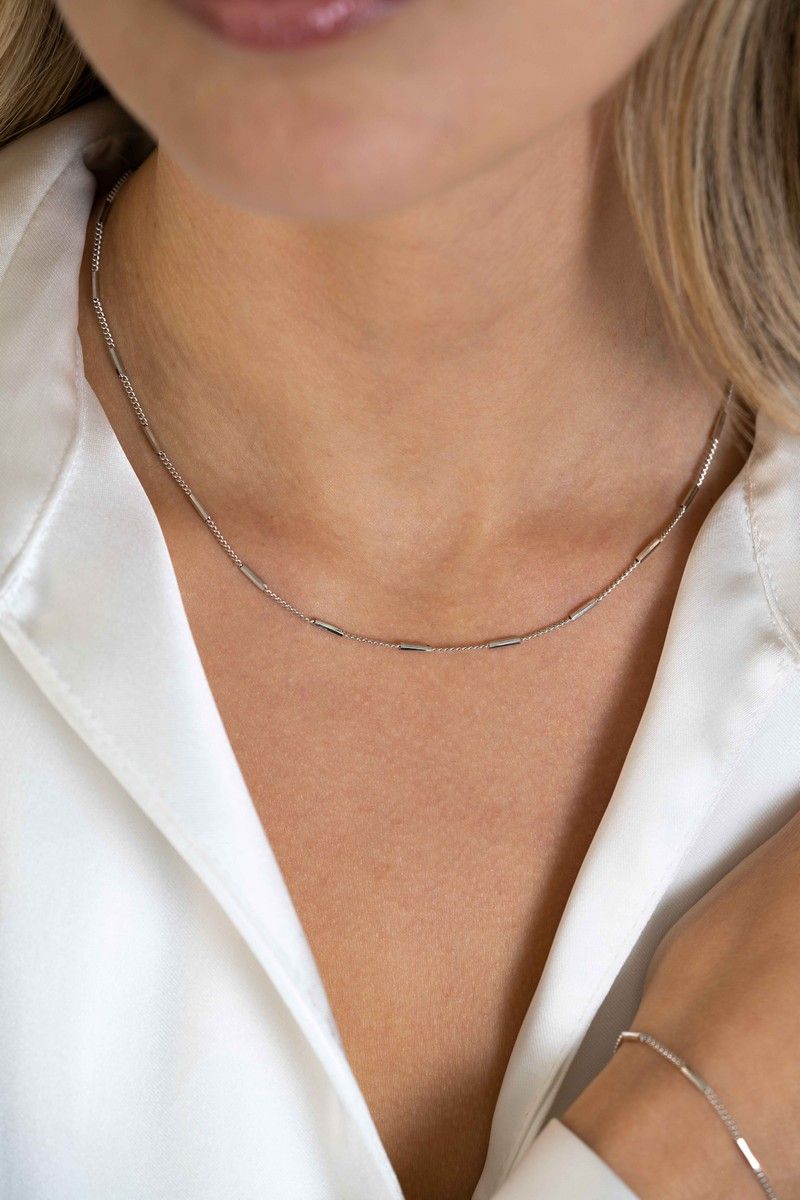 ZINZI Zilveren Ketting 40-45 cm - ZIC2366