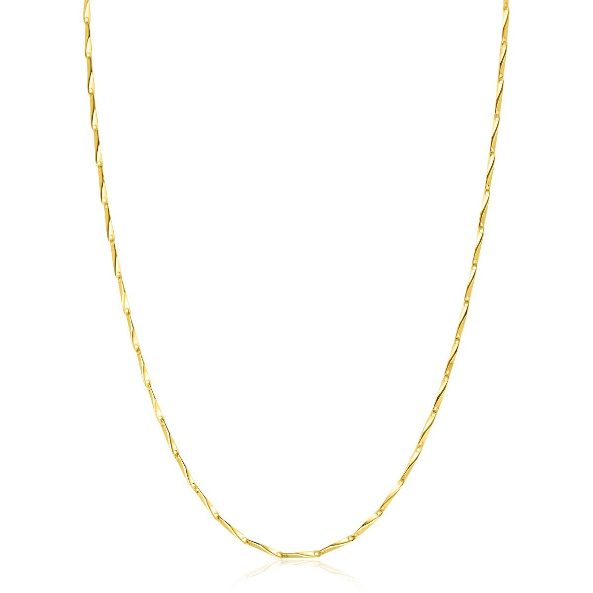 ZINZI Verguld Zilveren Ketting 42-45cm - ZIC2414G