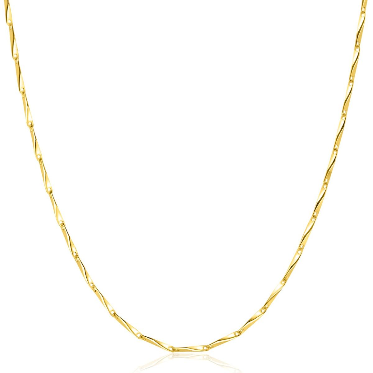ZINZI Verguld Zilveren Ketting 42-45cm - ZIC2414G