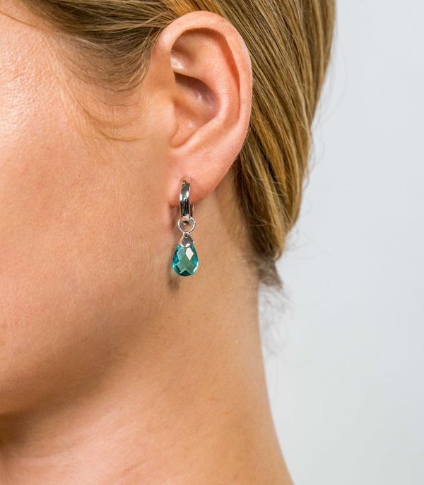 ZINZI Zilveren Oorbedels met Blauwe Zirkonia - ZICH1171T