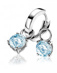 Zinzi zilveren oorbedels rond blauw ZICH1300B, exclusief en kwalitatief hoogwaardig. Ontdek nu!