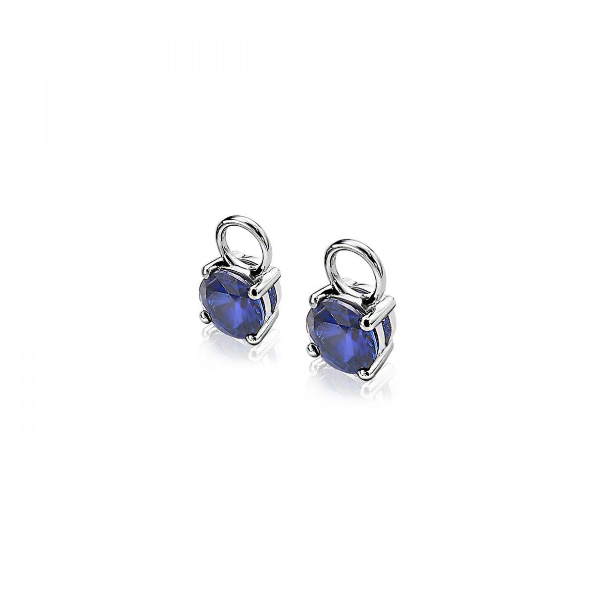 ZINZI Zilveren Oorbedels met Blauwe Zirkonia - ZICH1300Q