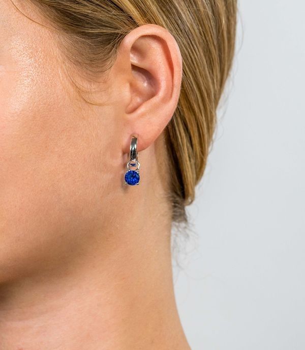 ZINZI Zilveren Oorbedels met Blauwe Zirkonia - ZICH1300Q