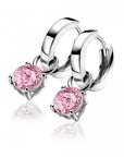 Zinzi zilveren oorbedels rond roze ZICH1300R, exclusief en kwalitatief hoogwaardig. Ontdek nu!