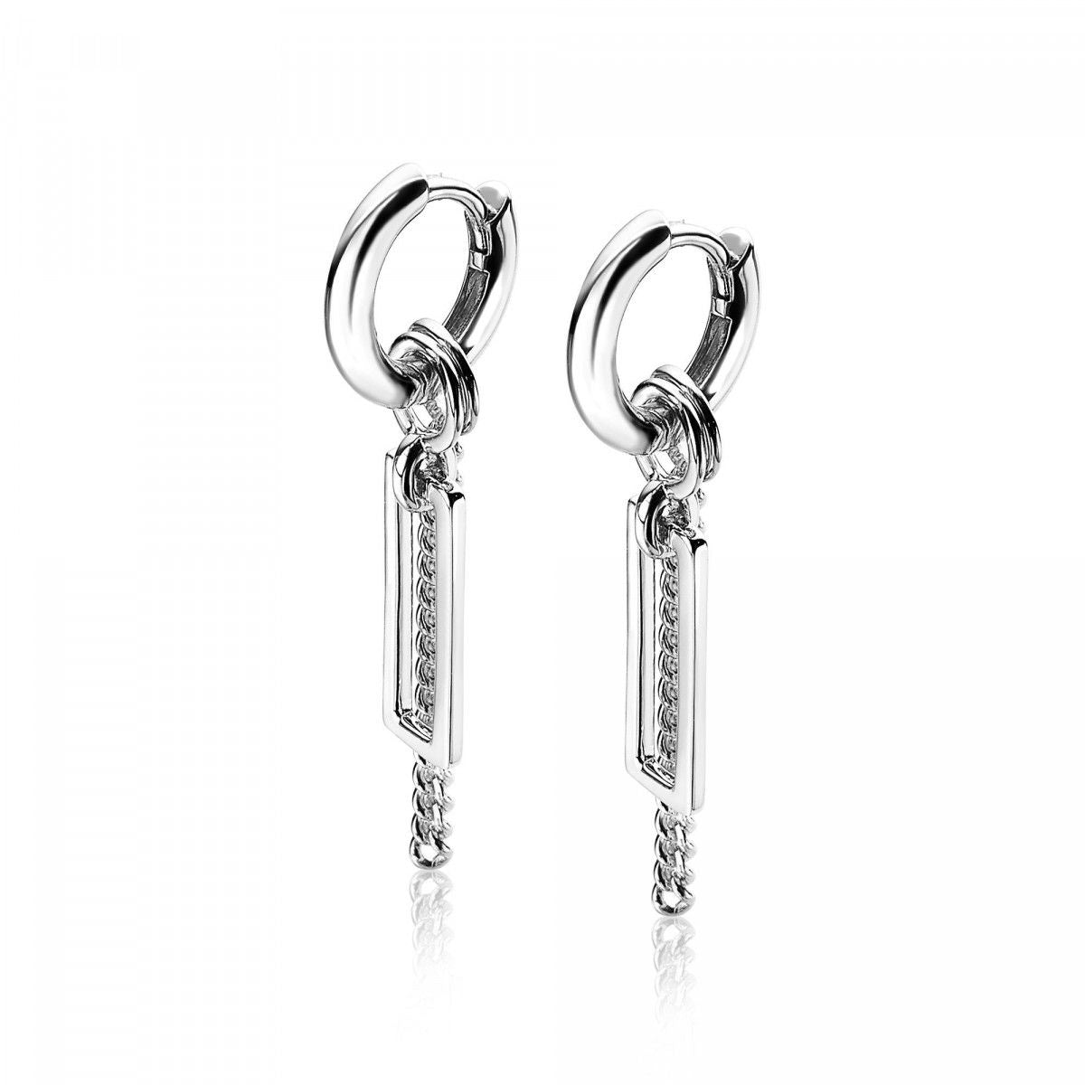 ZINZI Zilveren Oorbedels 14mm - ZICH1692
