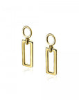 Zinzi zilveren oorbedels geel verguld open rechthoek 14mm ZICH1692G, exclusief en kwalitatief hoogwaardig. Ontdek nu!