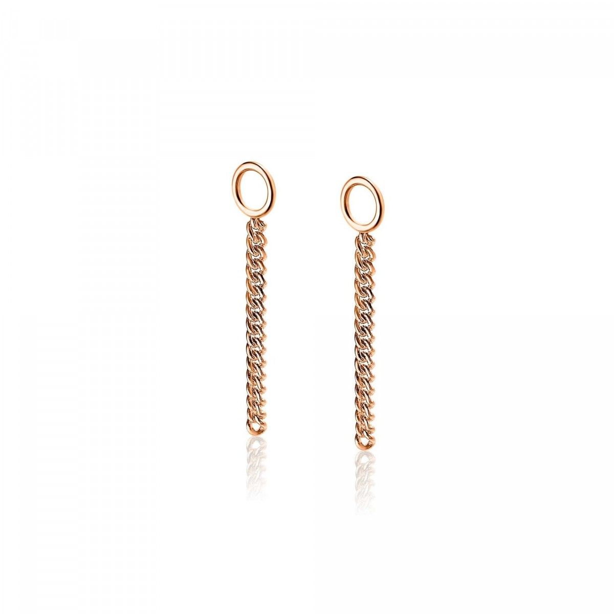 ZINZI Verguld Zilveren Oorbedels 30mm - ZICH1694R