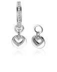 Zinzi zilveren oorbedels dubbel hartje wit 10mm ZICH1767, exclusief en kwalitatief hoogwaardig. Ontdek nu!