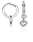Zinzi zilveren oorbedels dubbel hartje wit 10mm ZICH1767, exclusief en kwalitatief hoogwaardig. Ontdek nu!