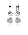 Zinzi zilveren oorbedels druppel wit ZICH1768, exclusief en kwalitatief hoogwaardig. Ontdek nu!