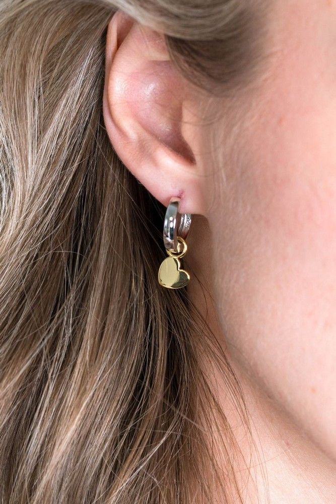 ZINZI Verguld Zilveren Oorbedels 13mm - ZICH1826G