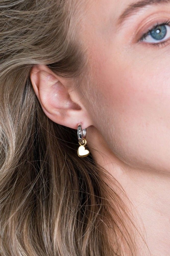 ZINZI Verguld Zilveren Oorbedels 13mm - ZICH1826G