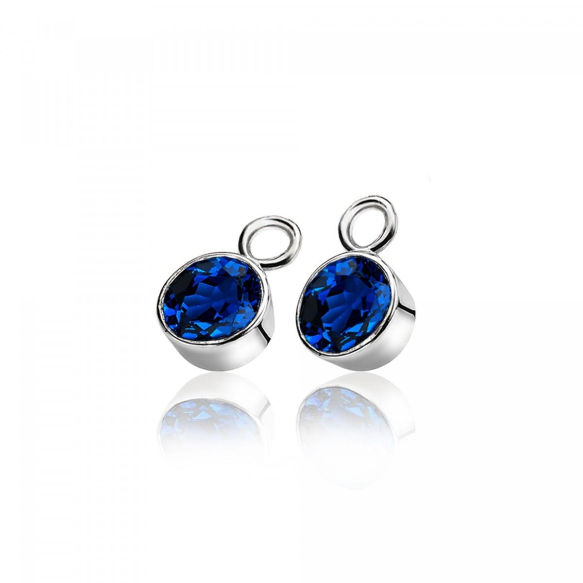 ZINZI Zilveren Oorbedels met Blauwe Zirkonia - ZICH186DB