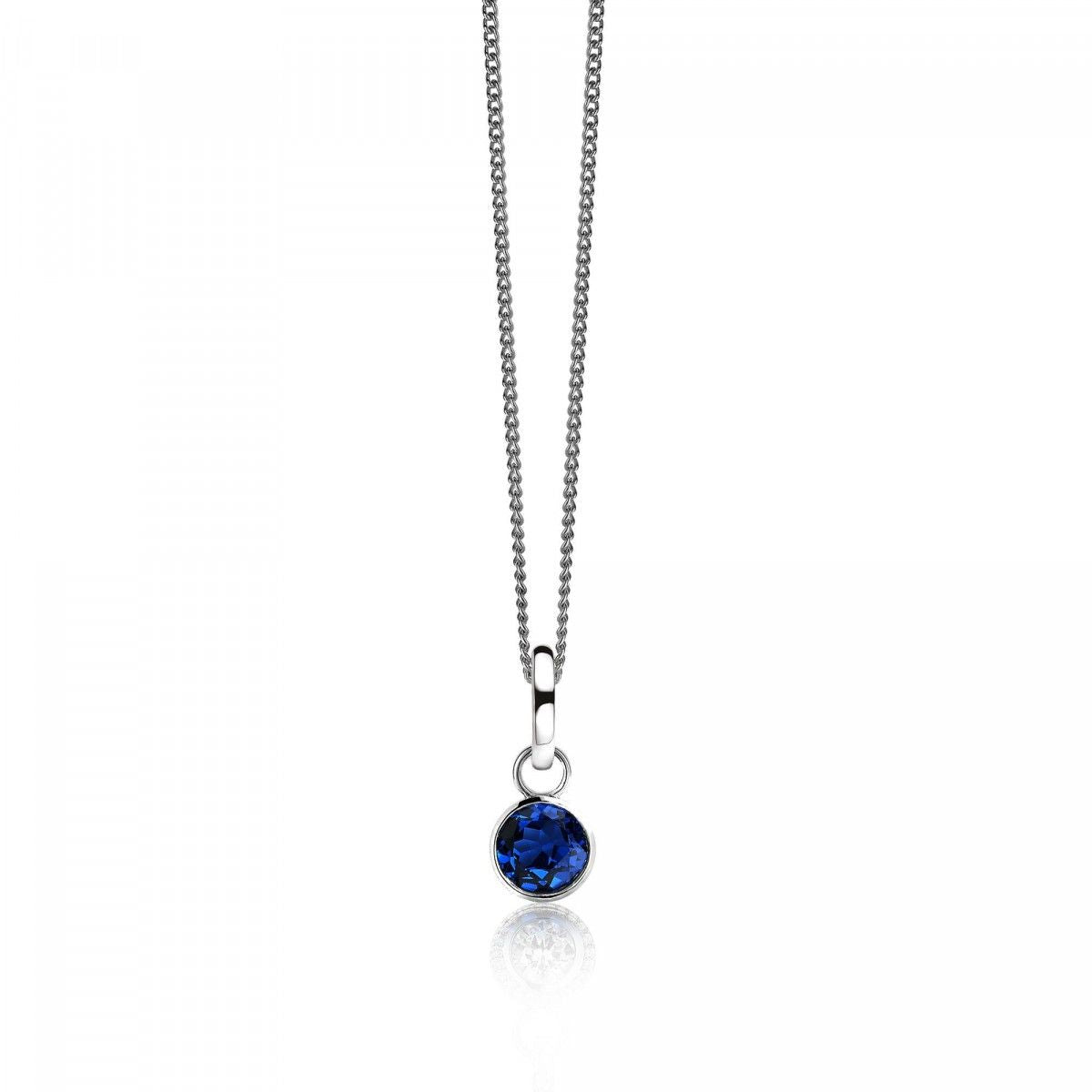 ZINZI Zilveren Oorbedels met Blauwe Zirkonia - ZICH186DB