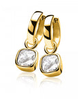 Zinzi zilveren oorbedels geel verguld wit ZICH190Y, exclusief en kwalitatief hoogwaardig. Ontdek nu!