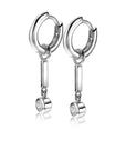 Zinzi zilveren oorbedels staafje 19mm witte Zirkonia bedel ZICH1953, exclusief en kwalitatief hoogwaardig. Ontdek nu!