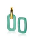Zinzi oorbedels rechthoek 16mm groen agaat ZICH2226. Excl. oorringen., exclusief en kwalitatief hoogwaardig. Ontdek nu!