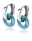 Zinzi oorbedels rond 12mm met turquoise howliet edelsteen ZICH2274T (excl. oorringen), exclusief en kwalitatief hoogwaardig. Ontdek nu!