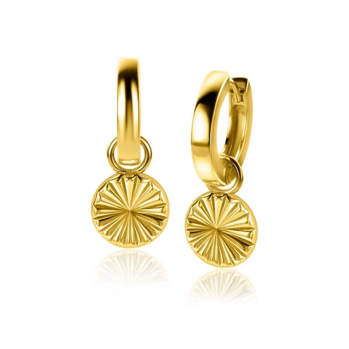 ZINZI Verguld Zilveren Oorbedels 10mm - ZICH2296
