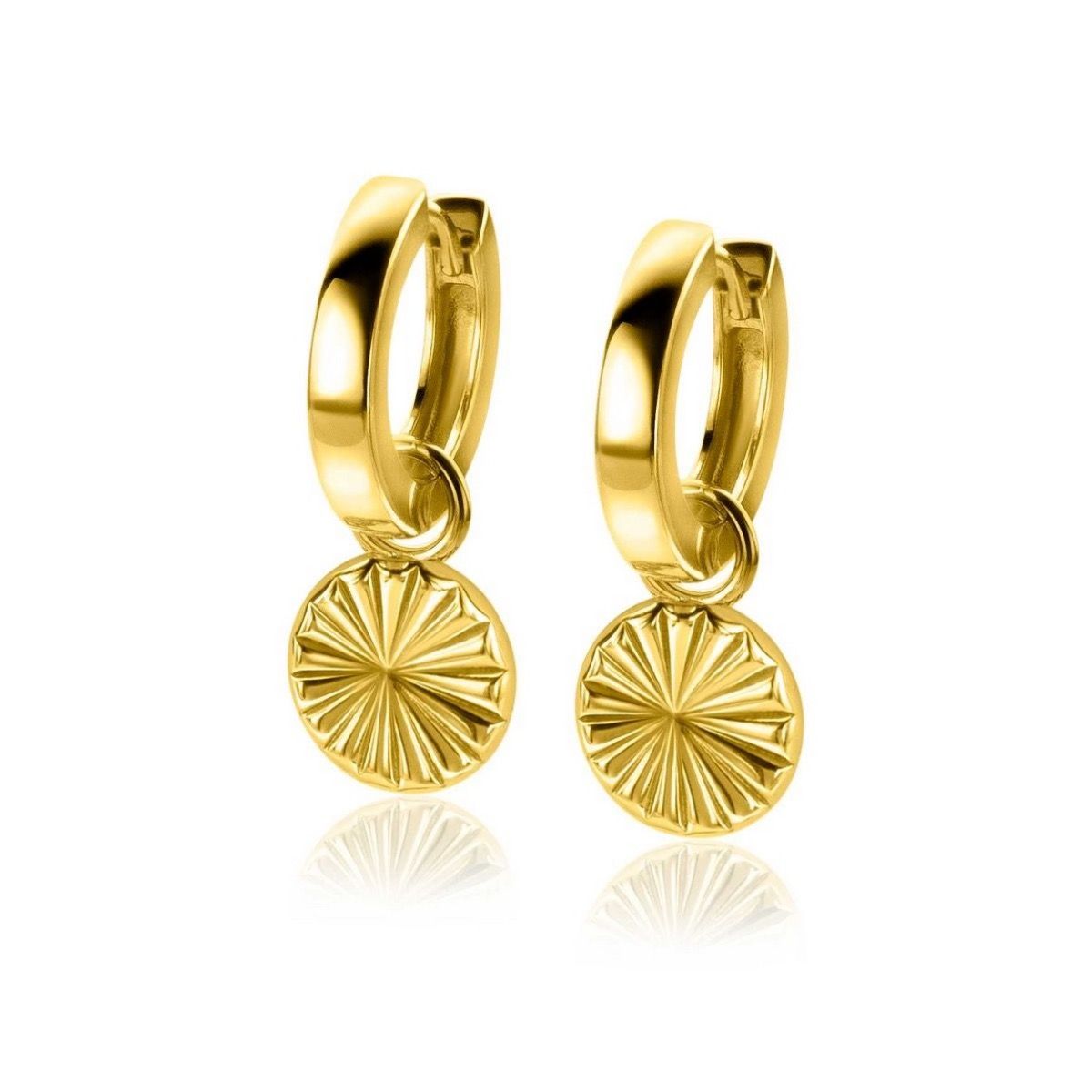 ZINZI Verguld Zilveren Oorbedels 10mm - ZICH2296