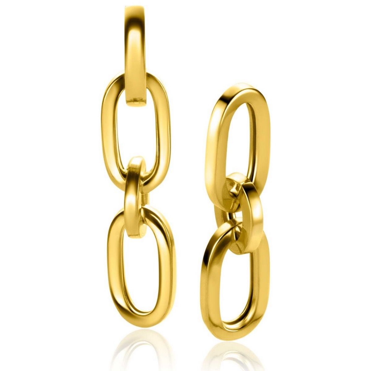 ZINZI Verguld Zilveren Oorbedels 35mm - ZICH2351G