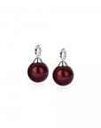 Zinzi zilveren oorbedels parel rond bordeaux rood 10mm ZICH266DR, exclusief en kwalitatief hoogwaardig. Ontdek nu!