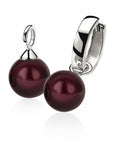 Zinzi zilveren oorbedels parel rond bordeaux rood 10mm ZICH266DR, exclusief en kwalitatief hoogwaardig. Ontdek nu!