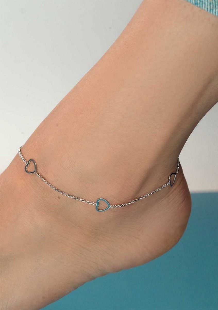 ZINZI Zilveren Enkelbandje 23-27cm - ZIE1188