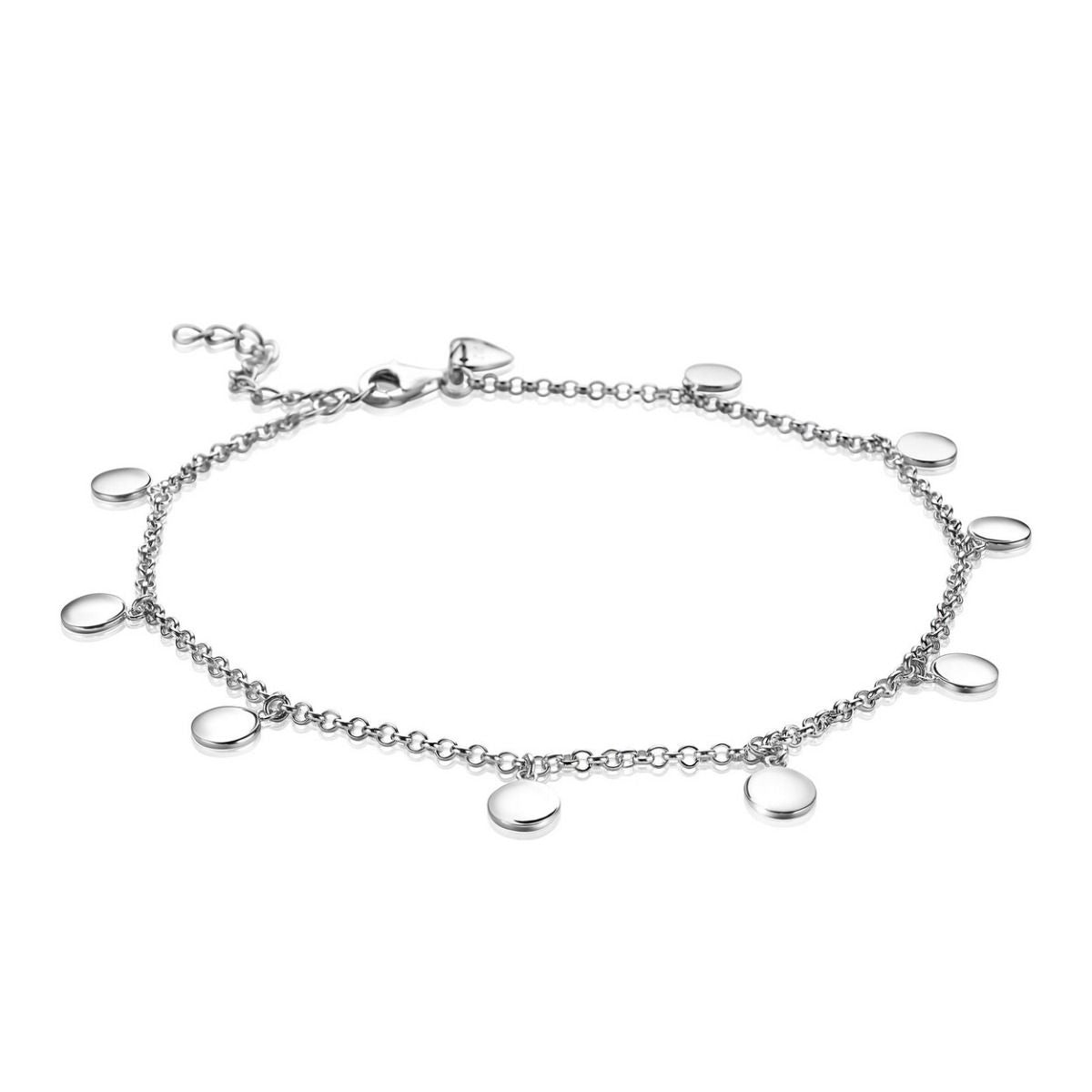 ZINZI Zilveren Enkelbandje 4cm - ZIE1484