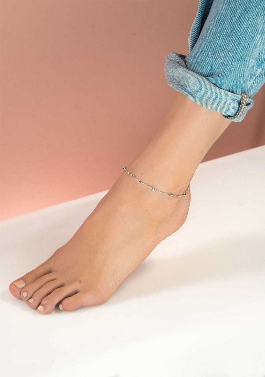ZINZI Zilveren Enkelbandje 23-27cm - ZIE987