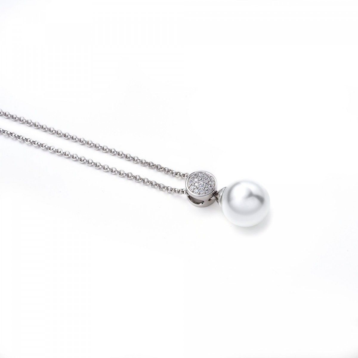ZINZI Zilveren Hanger met Witte Zirkonia - ZIH1151