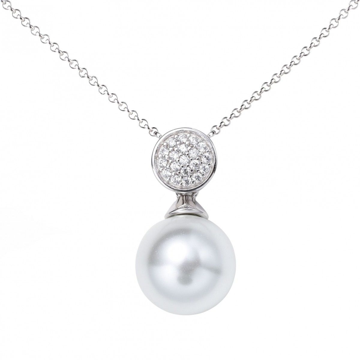 ZINZI Zilveren Hanger met Witte Zirkonia - ZIH1151