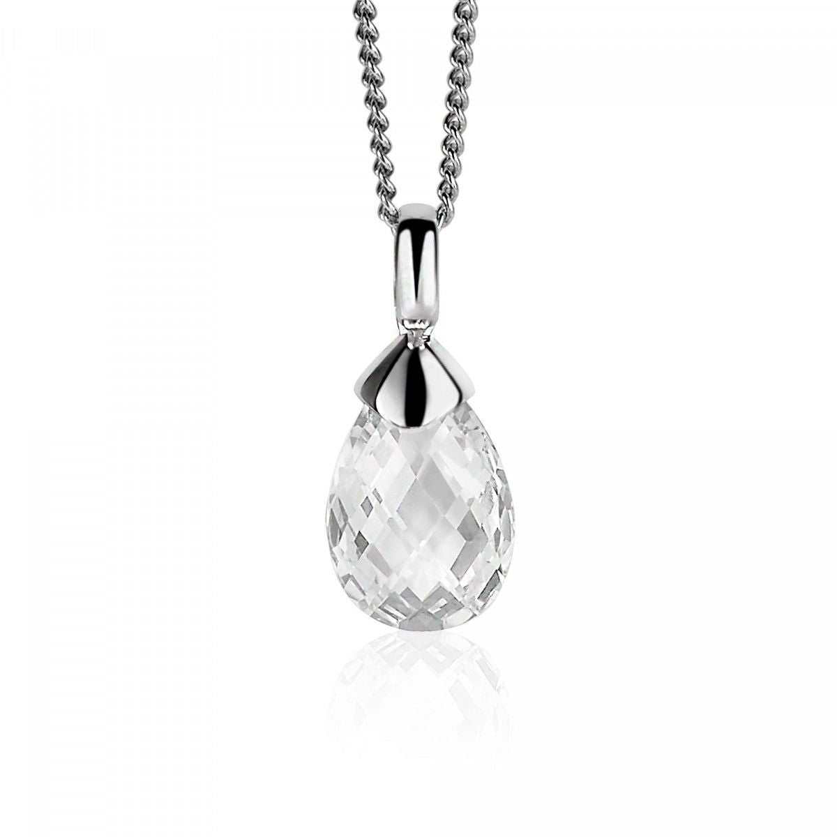 ZINZI Zilveren Hanger met Witte Zirkonia - ZIH1171