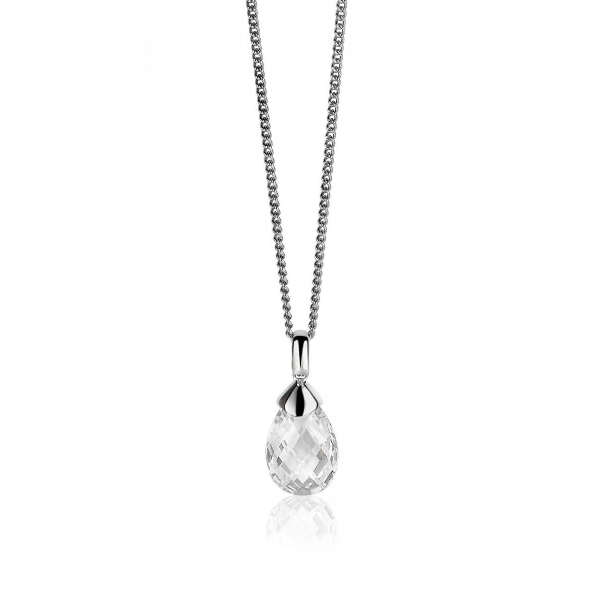 ZINZI Zilveren Hanger met Witte Zirkonia - ZIH1171