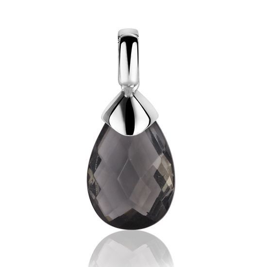 ZINZI Zilveren Hanger met Grijze Zirkonia - ZIH1171Z