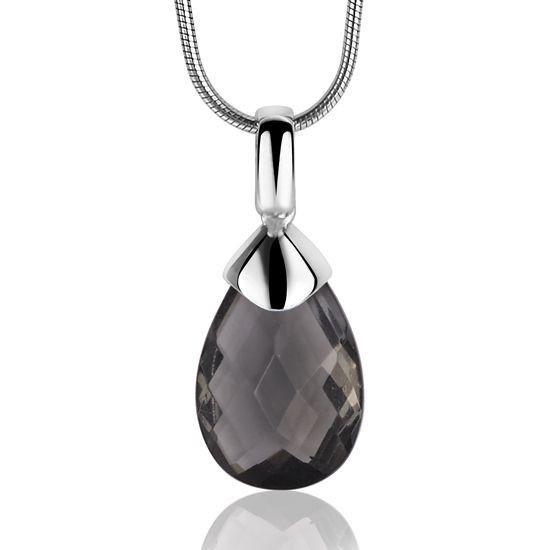 ZINZI Zilveren Hanger met Grijze Zirkonia - ZIH1171Z