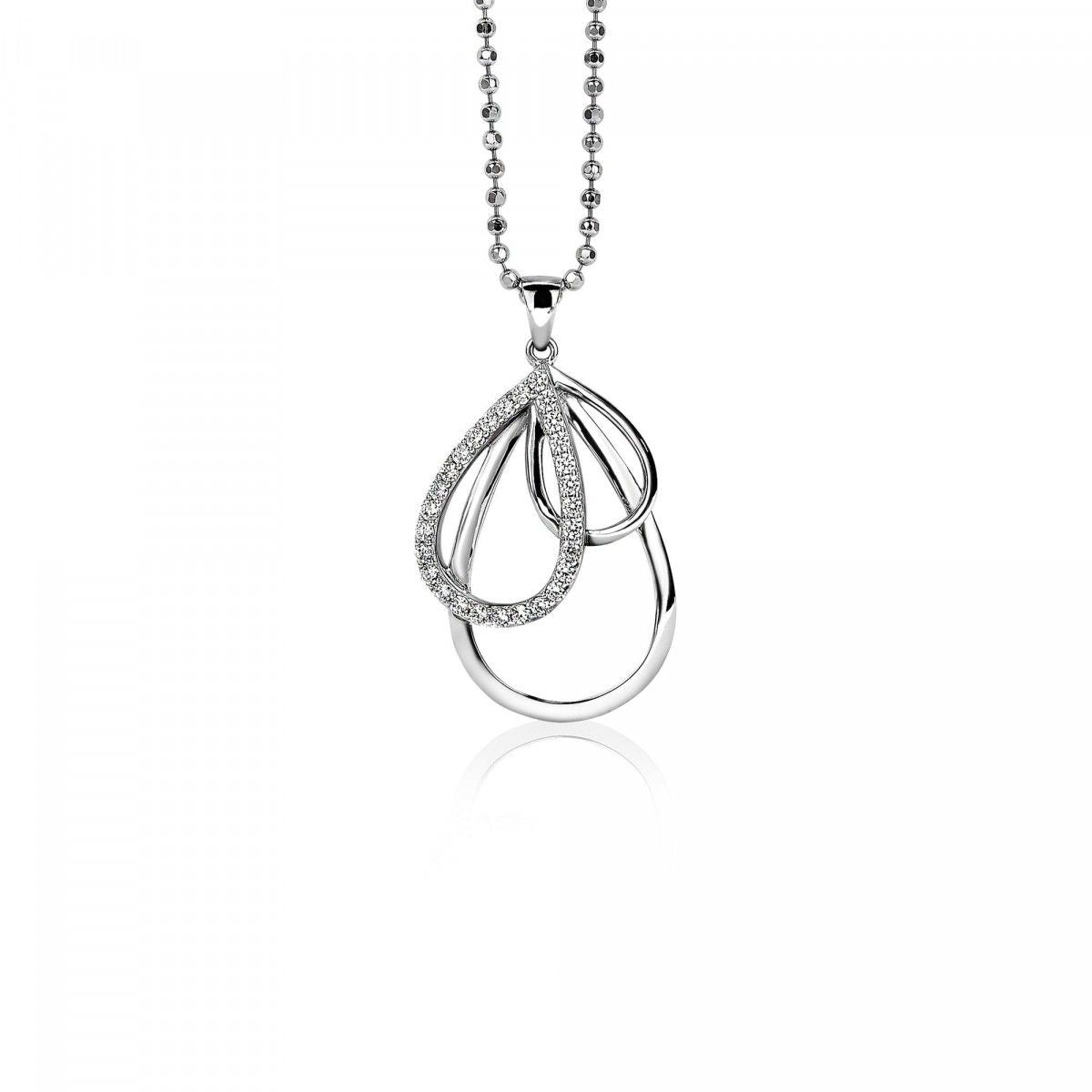 ZINZI Zilveren Hanger met Witte Zirkonia - ZIH1369