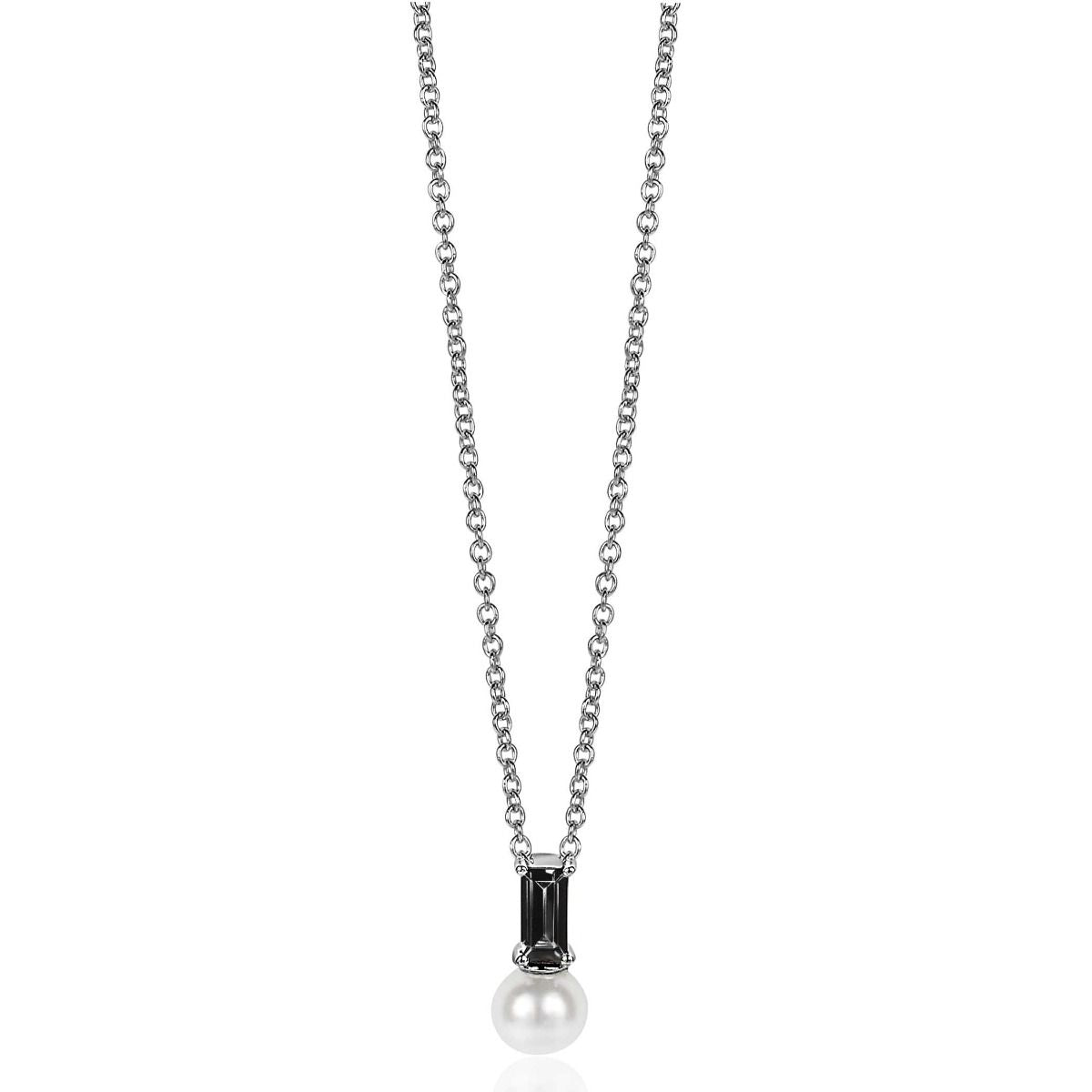 ZINZI Zilveren Hanger met Witte Zirkonia - ZIH2135Z