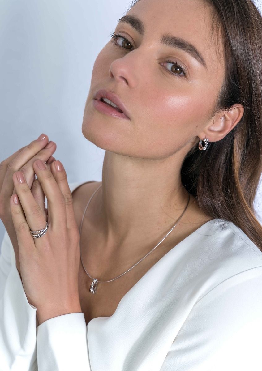 ZINZI Zilveren Hanger met Witte Zirkonia - ZIH2141