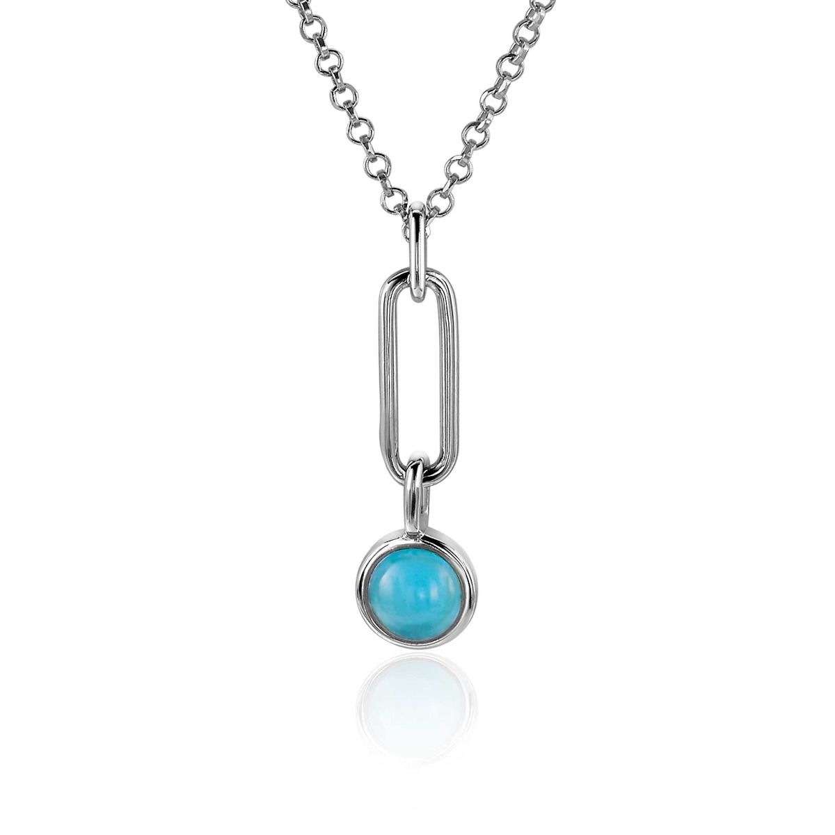 ZINZI Zilveren Hanger met Blauwe Zirkonia - ZIH2173