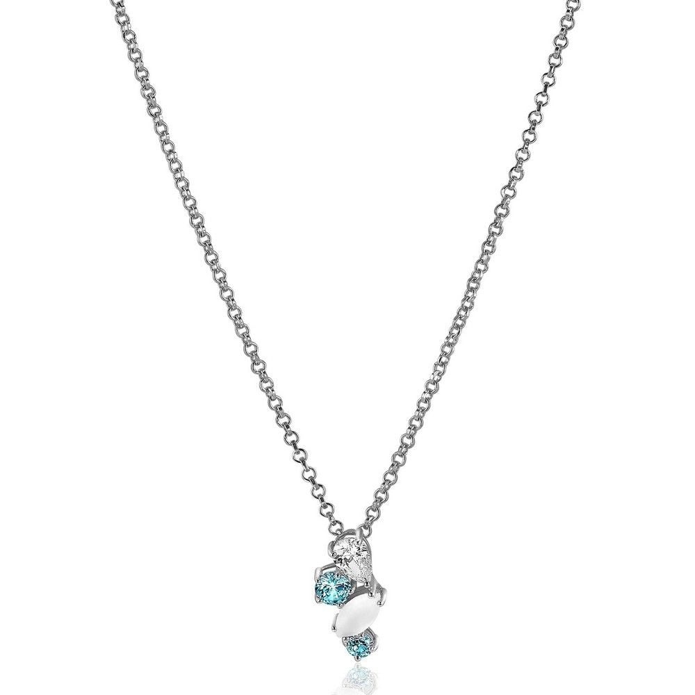 ZINZI Zilveren Hanger met Blauw, Wit Zirkonia - ZIH2189