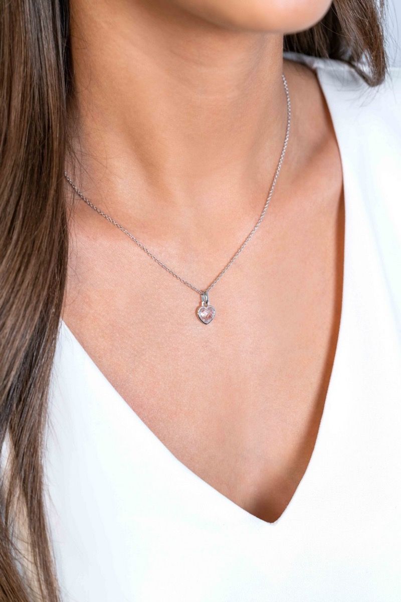 ZINZI Zilveren Hanger met Witte Zirkonia - ZIH2303