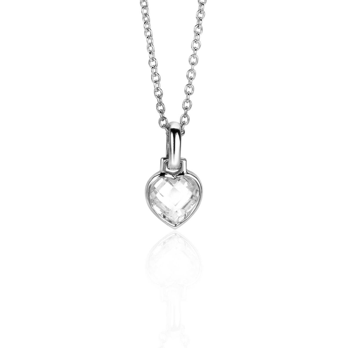 ZINZI Zilveren Hanger met Witte Zirkonia - ZIH2303
