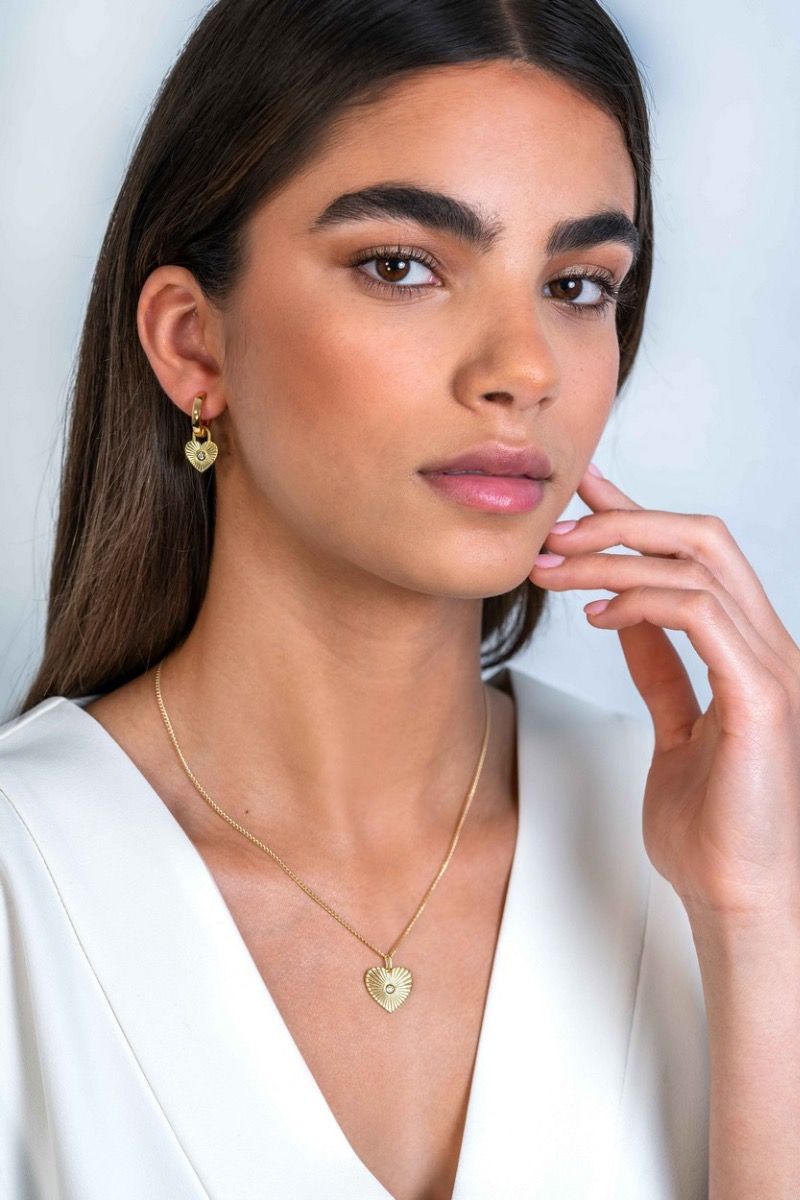 ZINZI Verguld Zilveren Hanger met Witte Zirkonia - ZIH2305