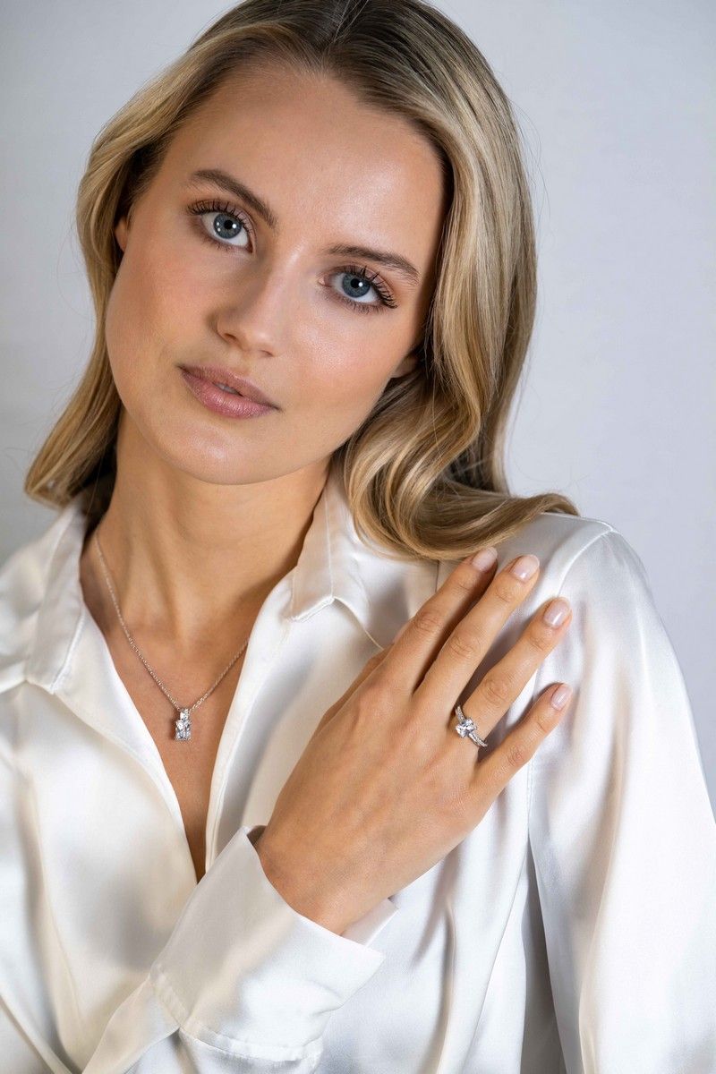 ZINZI Zilveren Hanger met Witte Zirkonia - ZIH2392