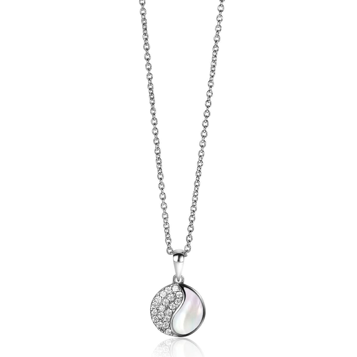 ZINZI Zilveren Hanger met Witte Zirkonia - ZIH2423