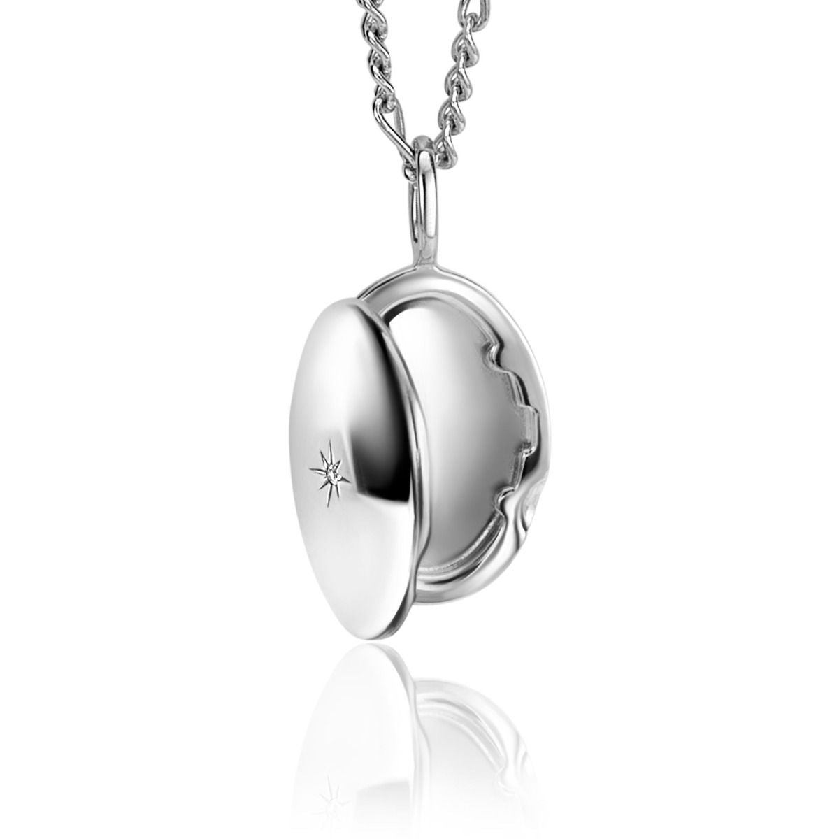 ZINZI Zilveren Ketting met Witte Zirkonia - ZIH2424